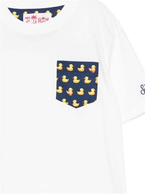 T-shirt bambino MC2 Saint Barth bianca con stampa MC2 SAINT BARTH Kids | KEA03568L